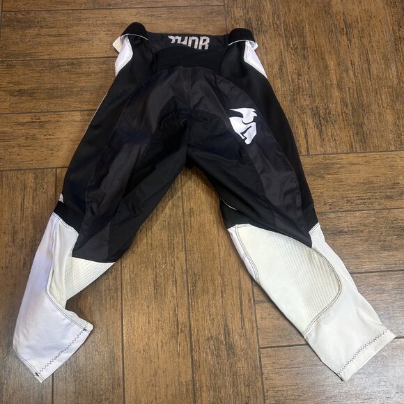 THOR Motorcycle Motocross Riding Pants Size 30 Black and White - Picture 10 of 12